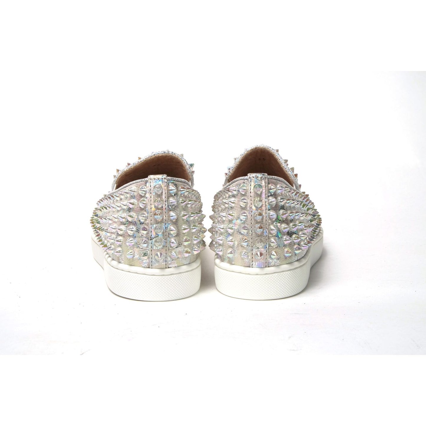 Christian Louboutin White Ab/Clear Ab Roller Boat Woman Flat Sneaker CL059-35.5-FBB-162
