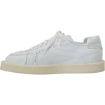 Dolce & Gabbana White Leather Low Top Oxford Sneakers Casual Shoes MV4884-40