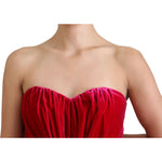 Dolce & Gabbana Pink Viscose Stretch Strapless A-line Dress DR28855-40