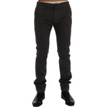 GF Ferre Gray Cotton Stretch Chinos Pants SIG60484-1