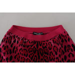 Dolce & Gabbana Pink Leopard High Waist A-line Mini Skirt SKI1901 - 40