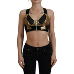Dolce & Gabbana Black Gold Sleeveless Cropped Bustier Top TSH83768- 40