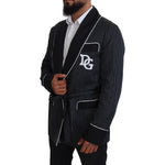 Dolce & Gabbana Black Robe Striped DG Patch Jacket Men Blazer JKT3620-46