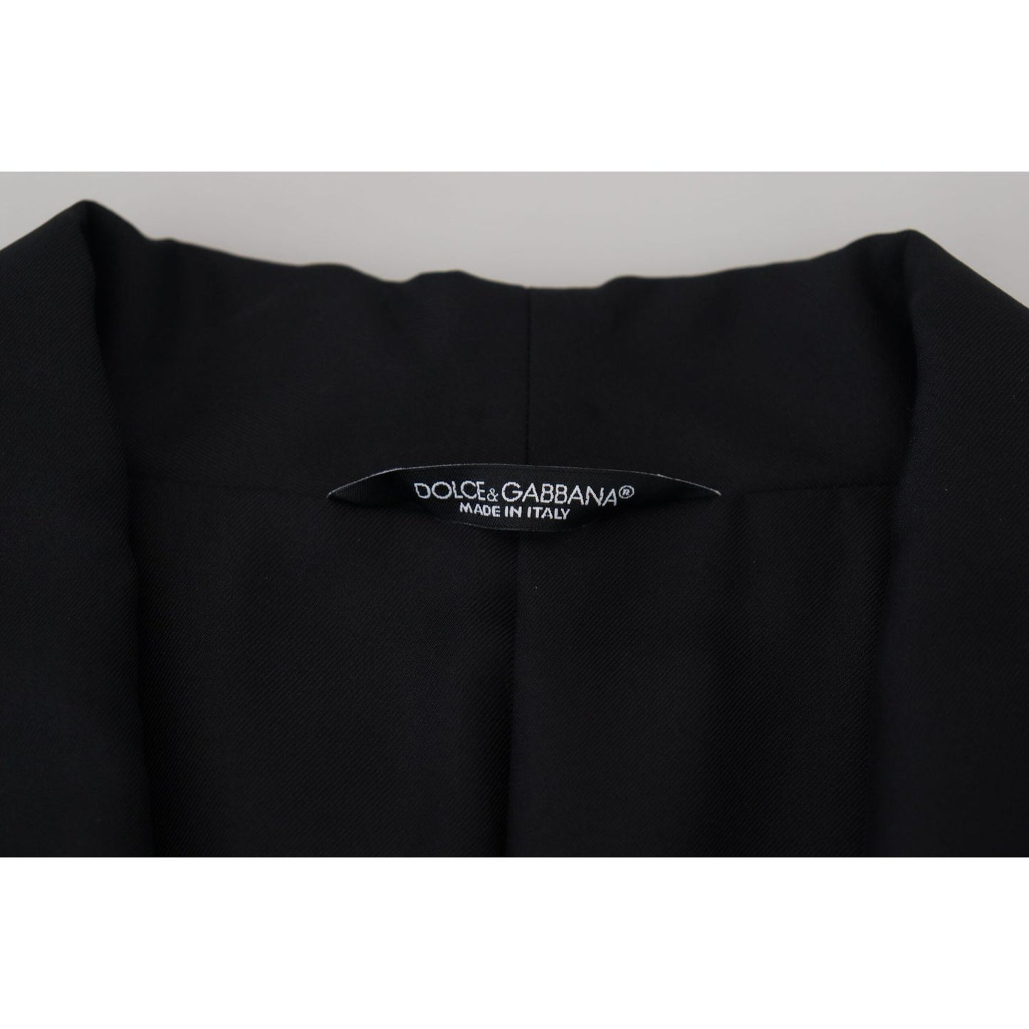 Dolce & Gabbana Black Robe Striped DG Patch Jacket Men Blazer JKT3620-46