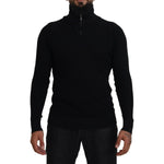 Dolce & Gabbana Black Silk Turtle Neck Pullover Sweater TSH83962-54