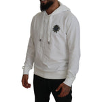 Dolce & Gabbana White Cotton Hooded Sweatshirt Logo Sweater TSH84009-48