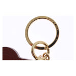 Dolce & Gabbana Brown Leather Miss SICILY Gold Finder Chain Keychain SIG15030