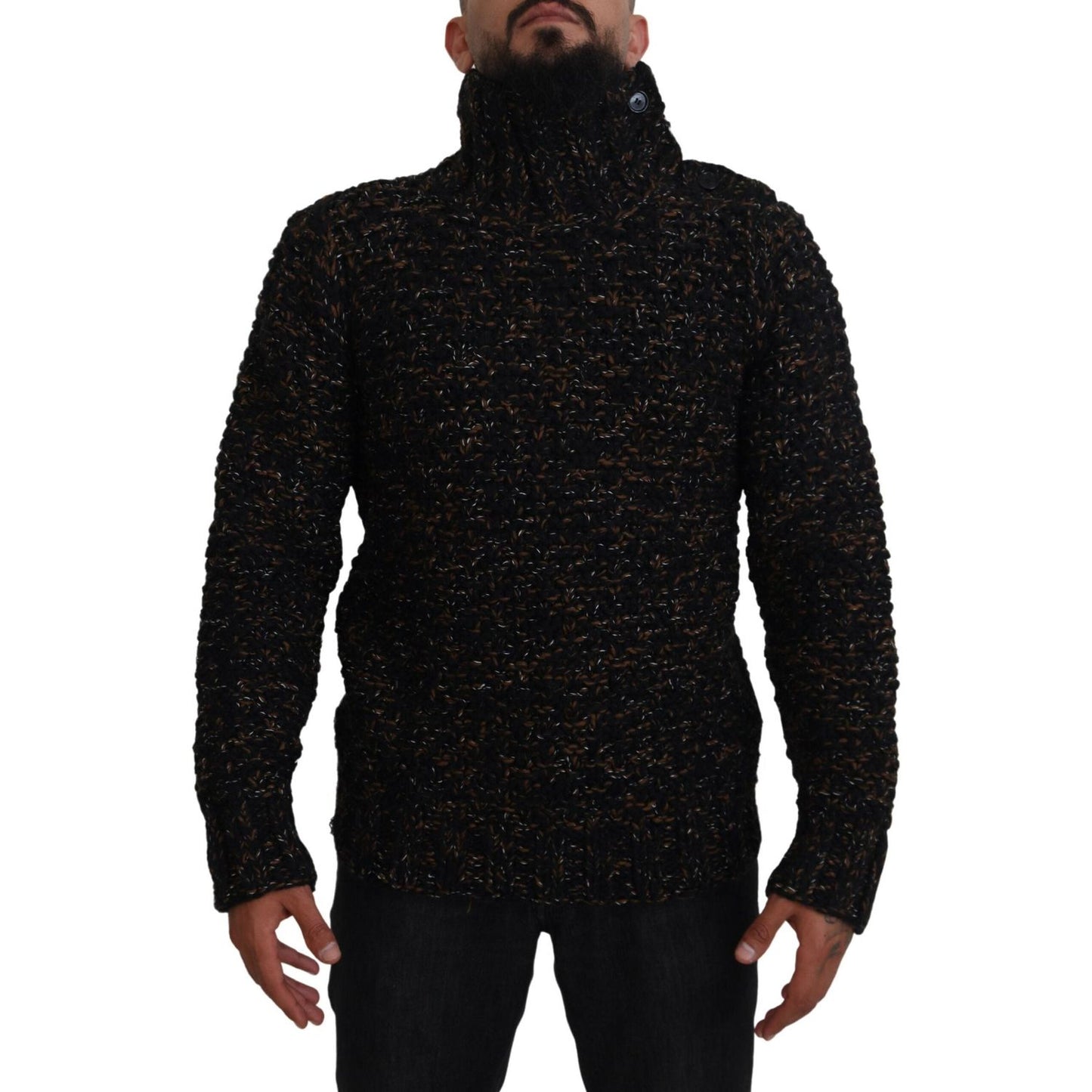 Dolce & Gabbana Brown Fatto A Mano Turtleneck Pullover Sweater TSH83877- 44
