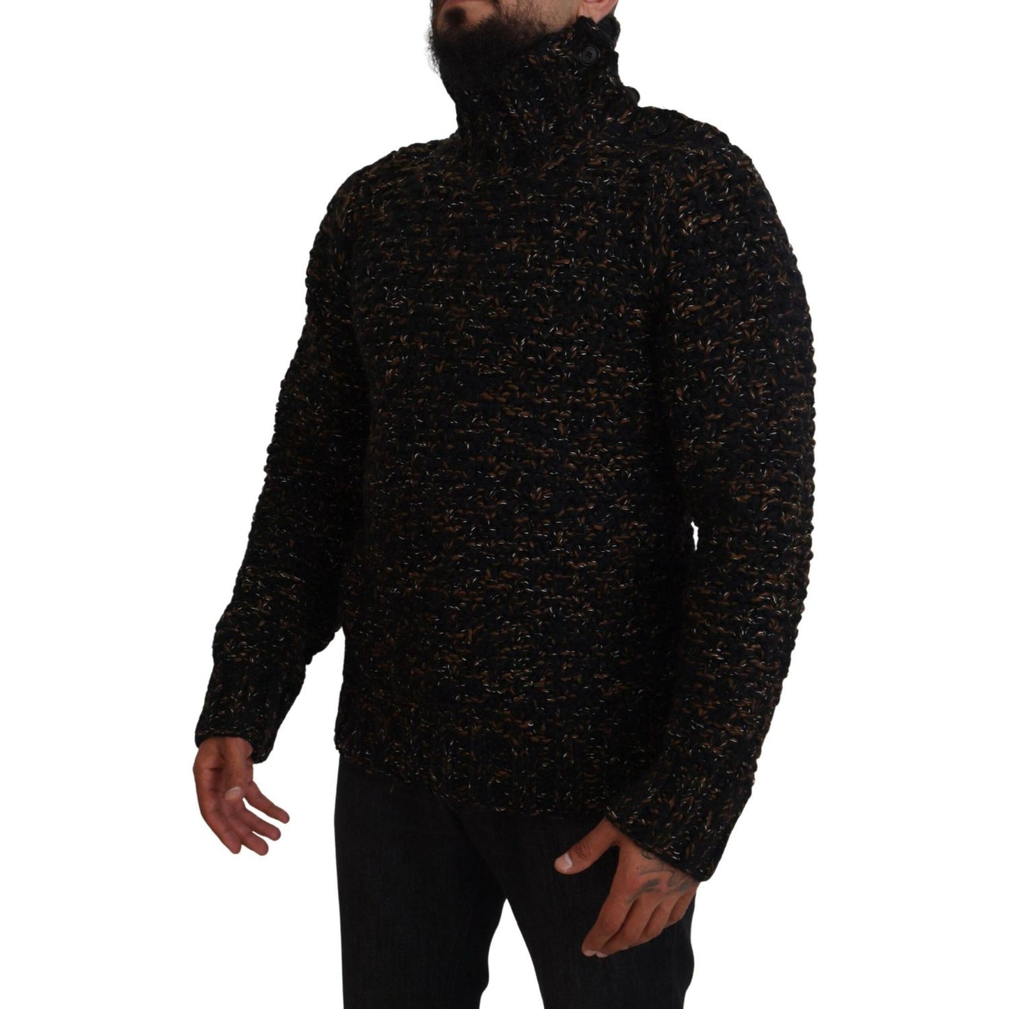 Dolce & Gabbana Brown Fatto A Mano Turtleneck Pullover Sweater TSH83877- 44