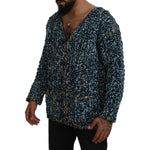 Dolce & Gabbana Blue Button Cardigan Fatto A Mano Sweater TSH83878- M
