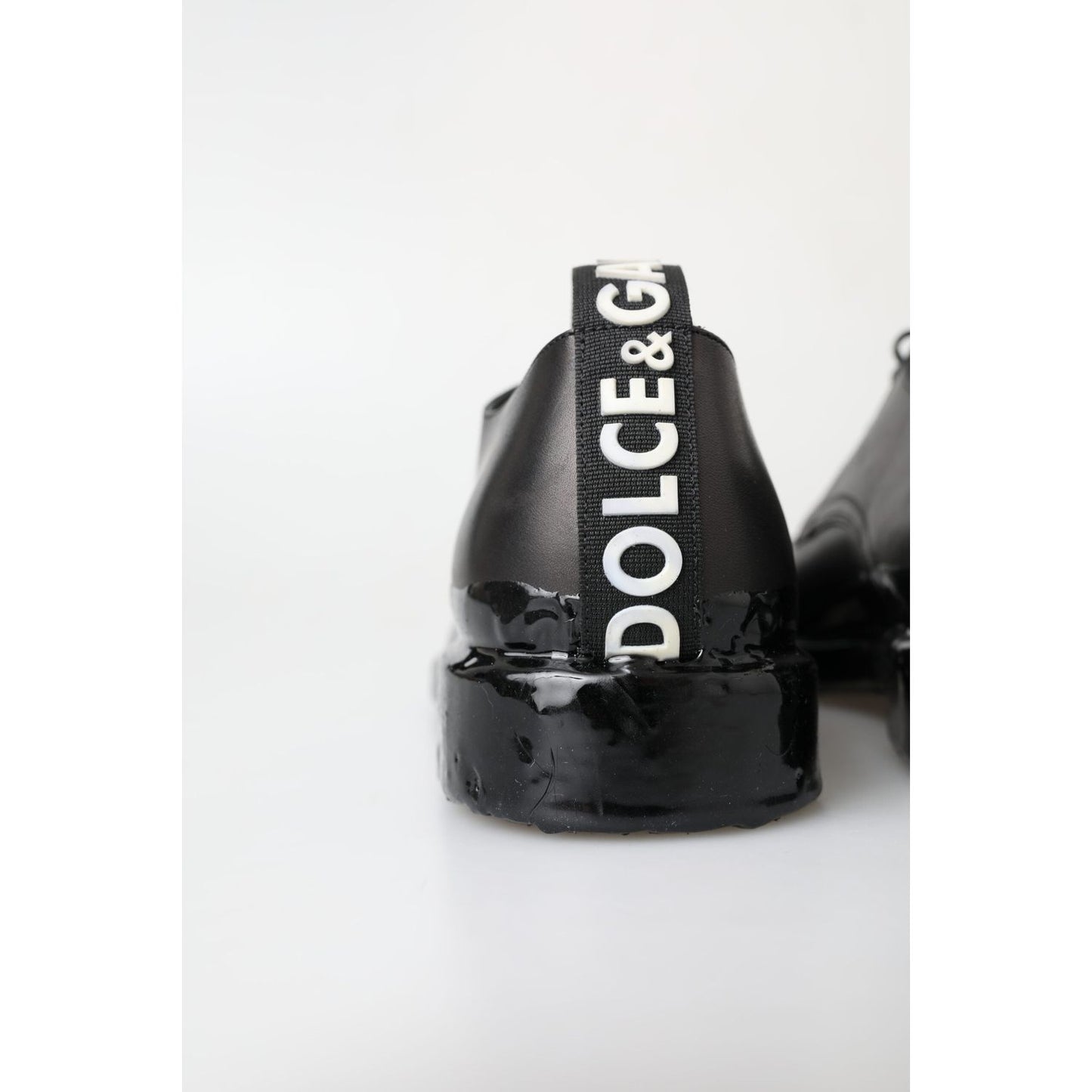 Dolce & Gabbana Black Leather Derby Dress Shoes MV5039- 48