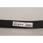 Dolce & Gabbana Black Velvet Classic Logo Engraved Metal Belt BEL8560-90