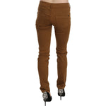 PLEIN SUD Brown Cotton Mid Waist Skinny Slim Fit Denim Jeans PAN70664-27