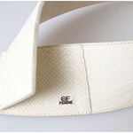 GF Ferre Off White Waxed Cotton Wide Fashion Waistband Belt WMB276-70