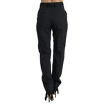 Dolce & Gabbana Black Wool High Waist Tapered Pants PAN74763-38