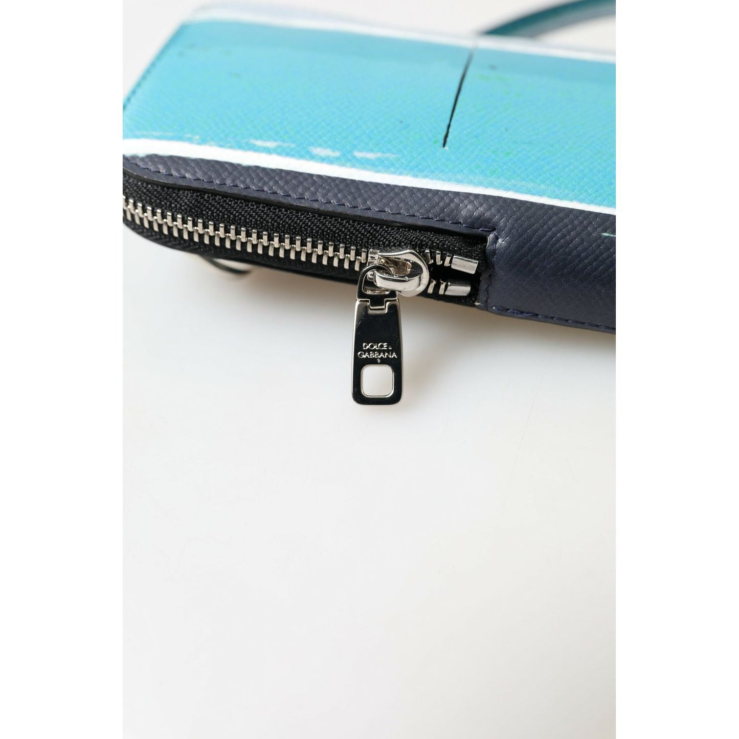 Dolce & Gabbana Blue Leather Purse Crossbody Sling Phone Bag Unisex BAG1083