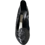 Dolce & Gabbana Black CINDERELLA Floral Crystal Heels Shoes LA10232-39