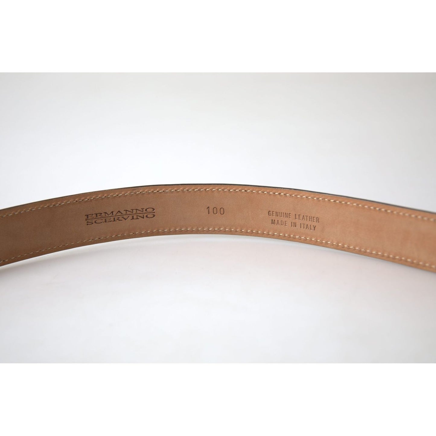 Ermanno Scervino Black Leather Metal Buckle Cintura Belt BEL9018
