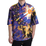 Dolce & Gabbana Luminaire Print Cotton Polo Top Men Shirt TSH84184-44