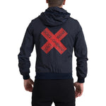 Dolce & Gabbana Blue Hooded Logo Polyester Full Zip Sweater JKT3677-46