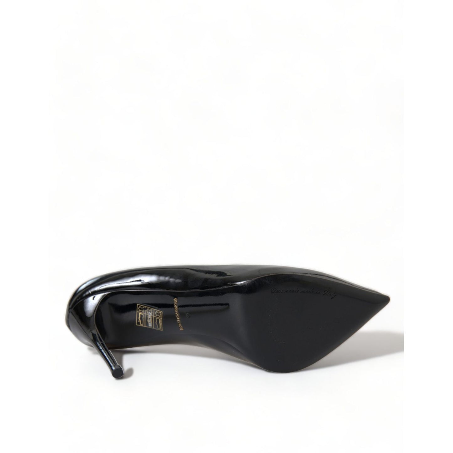Dolce & Gabbana Black Patent Leather Pumps Heels Shoes