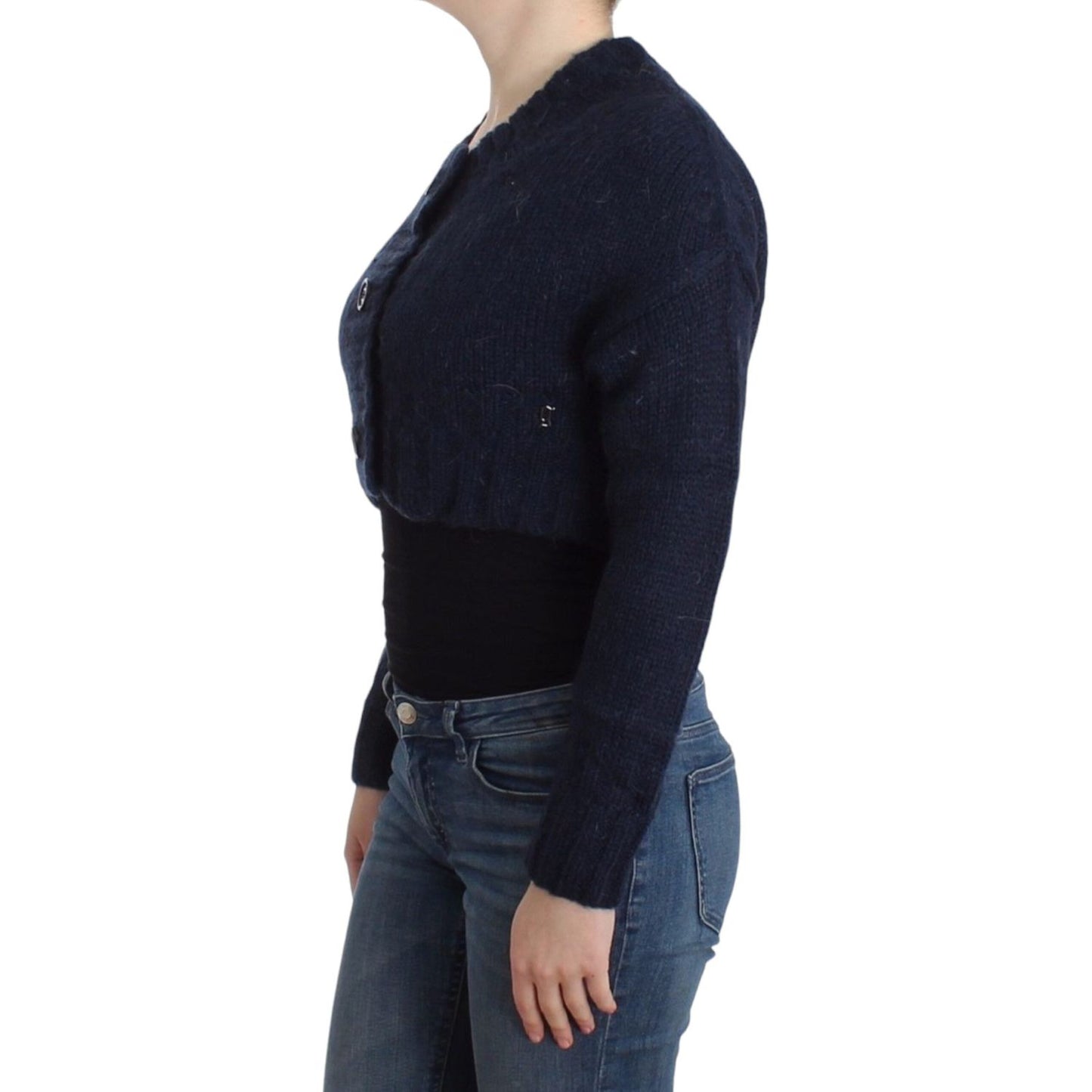 John Galliano Blue cropped cardigan