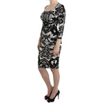 Cavalli Black Printed Sheath Dress SIG11996-4