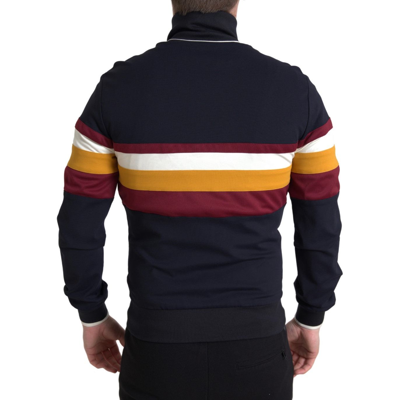 Dolce & Gabbana Blue Cardigan Heraldic Full Zip Sweater TSH84206-42