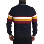 Dolce & Gabbana Blue Cardigan Heraldic Full Zip Sweater TSH84206-42