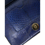 Dolce & Gabbana Dark Blue Fur Ayers Lily Twist Crossbody Shoulder Bag BAG1196