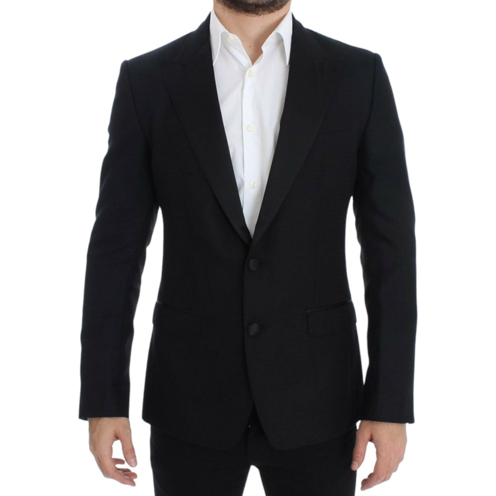Dolce & Gabbana Black wool silk SICILIA blazer SIG12301-1