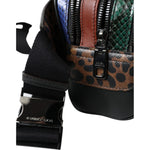 Dolce & Gabbana Black Exotic Leather Logo Belt Waist Fanny Pack Bag BAG1248