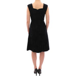 Dolce & Gabbana Black floral lace sicily runway dress GSD12627-1
