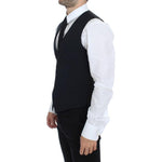 Dolce & Gabbana Blue Wool Formal Dress Vest Gilet VES10008-1