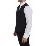 Dolce & Gabbana Gray Slim Fit Button Front Dress Formal Vest GSS10419-1