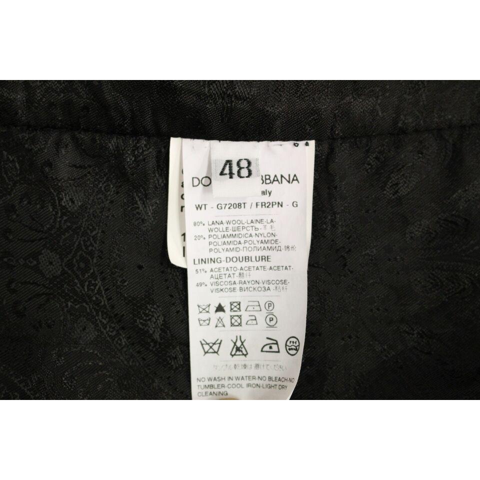 Dolce & Gabbana Black Striped Wool Logo Vest Gilet Weste GSS12032-1
