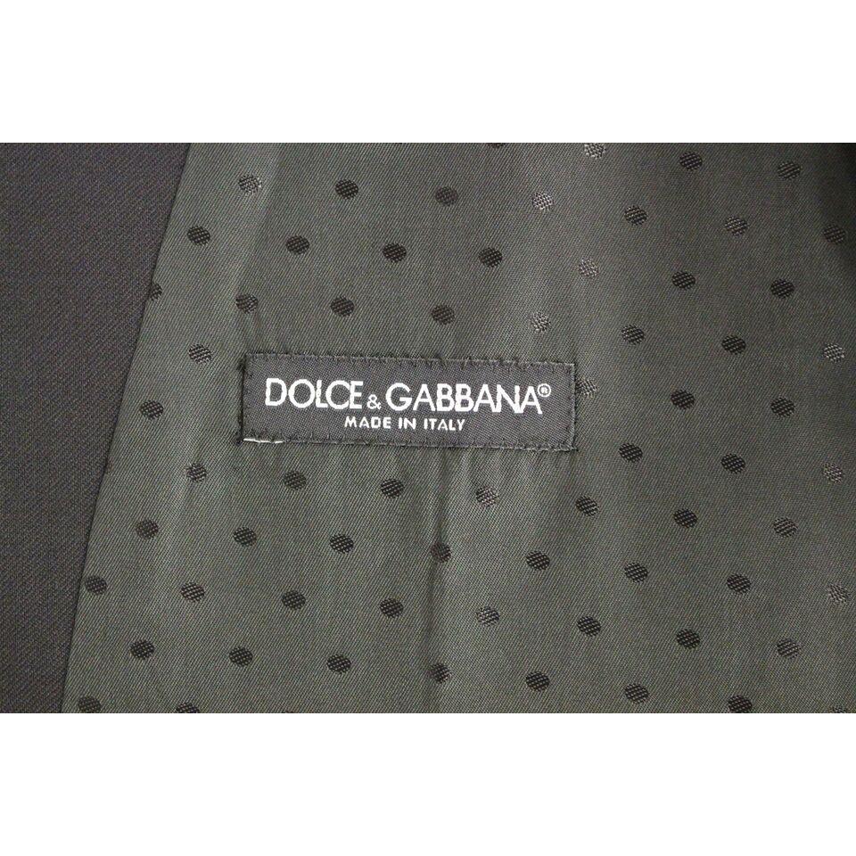 Dolce & Gabbana Black Wool Formal Dress Vest Gilet Weste GSS12055-1