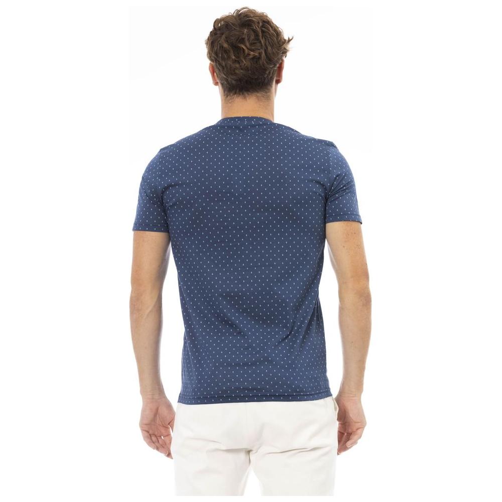 Baldinini Trend Blue Cotton Men T-Shirt BA-23701-XS