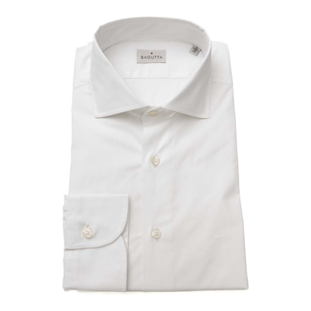 Bagutta White Cotton Men Shirt BA-23946-XL