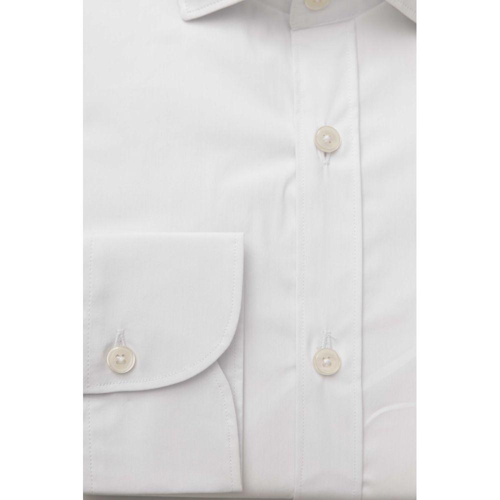 Bagutta White Cotton Men's Shirt BA-23934-XXL
