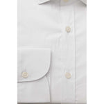 Bagutta White Cotton Men's Shirt BA-23934-XXL