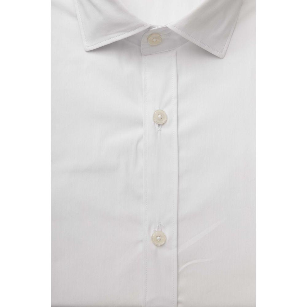 Bagutta White Cotton Men's Shirt BA-23934-XXL