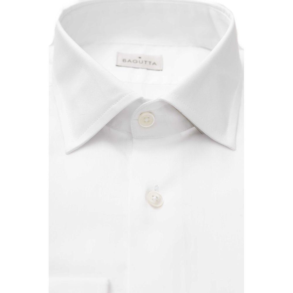 Bagutta White Cotton Men Shirt BA-23957-S