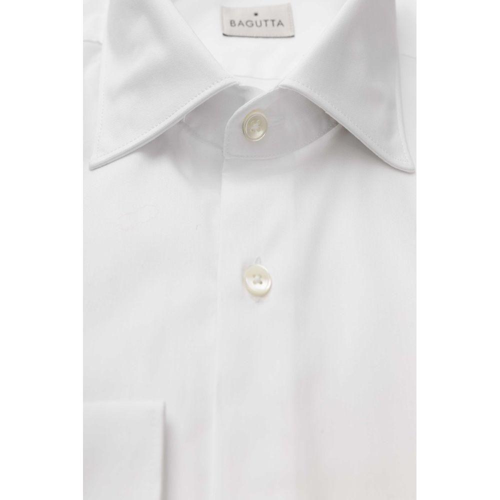Bagutta White Cotton Men's Shirt BA-23956-S