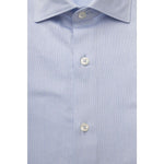 Bagutta Light Blue Cotton Men Shirt BA-23950-IT47 | 6XL