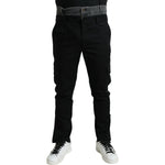 Dolce & Gabbana Black Gray Slim Cotton Denim Jeans Pants PAN74934-52