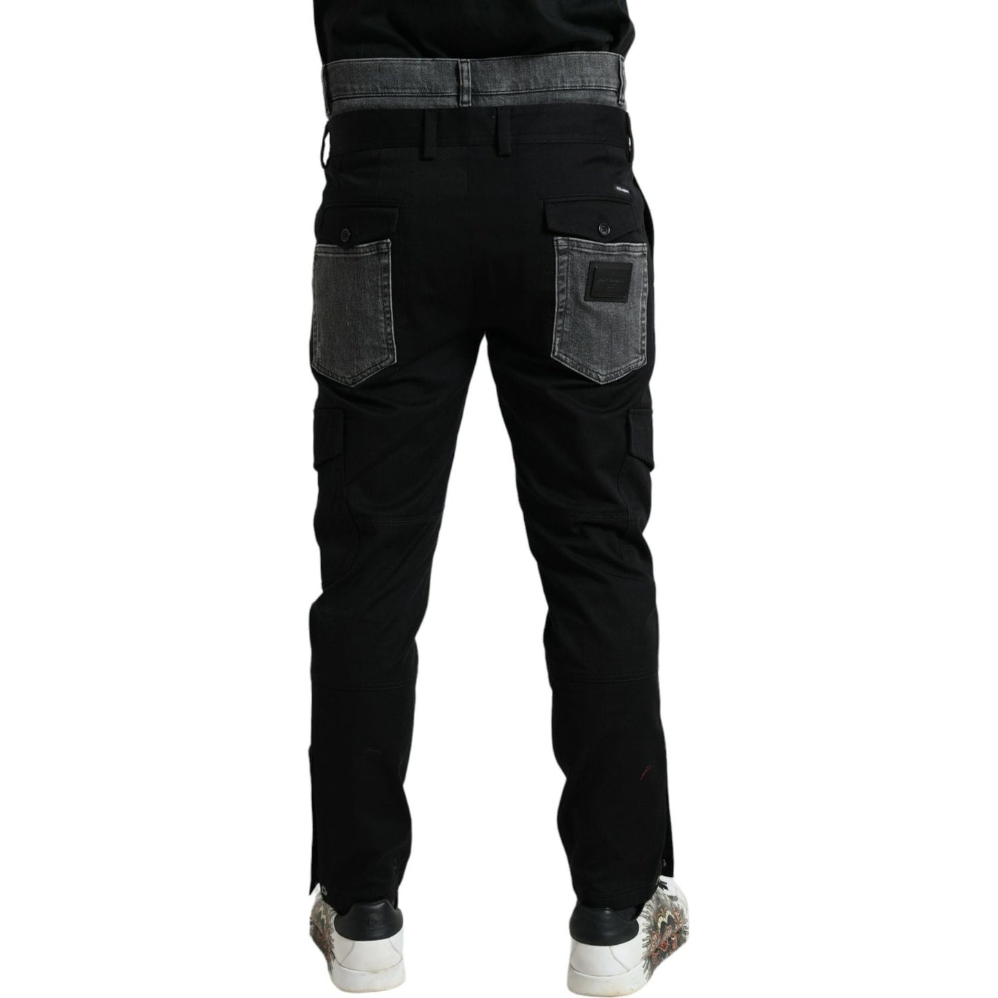 Dolce & Gabbana Black Gray Slim Cotton Denim Jeans Pants PAN74934-52