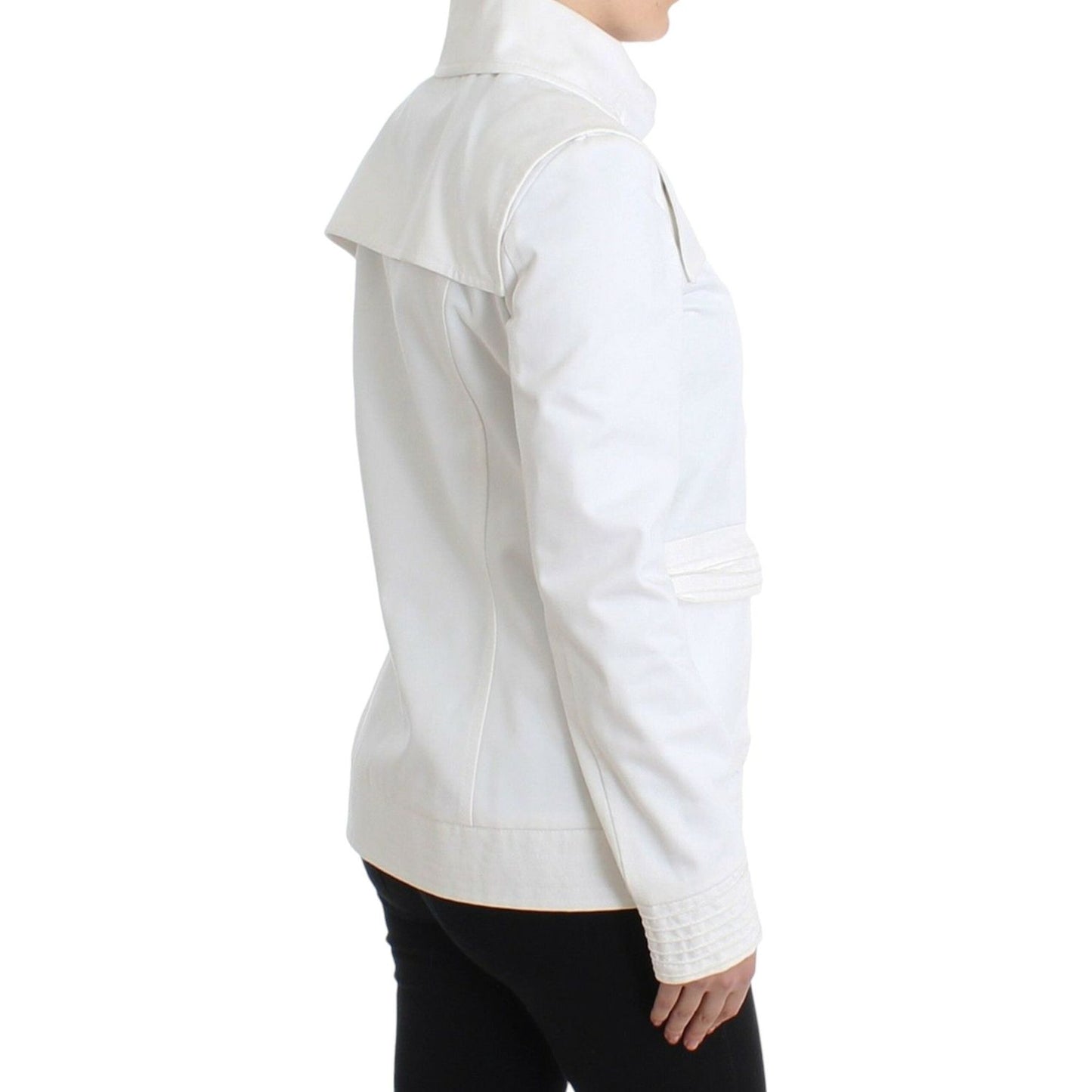 GF Ferre White Double Breasted Jacket Coat Blazer Coats & Jackets