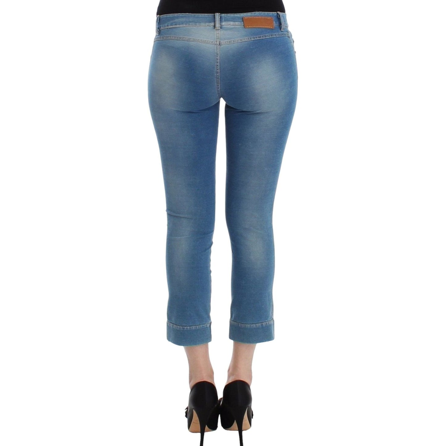 Ermanno Scervino Beachwear Blue Jeans Capri Pants Cropped SIG12454-2