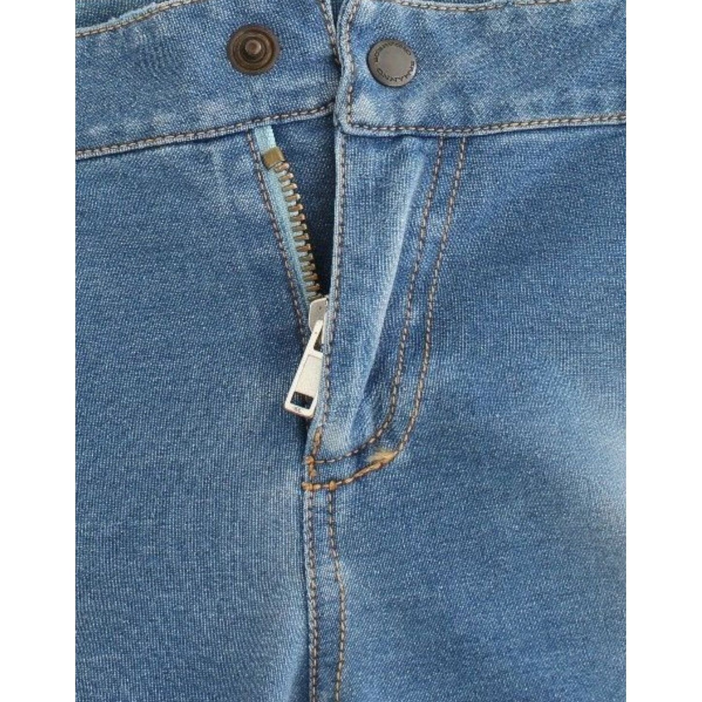 Ermanno Scervino Beachwear Blue Jeans Capri Pants Cropped SIG12454-2